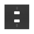 Simon 100 Черный матовый Накладка розетки 2xUSB