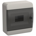 Корпус ЩРН-П-8 TEKFOR IP41 черн. прозр. дверь пластик. IEK TF5-KP12-N-08-41-K01-K03
