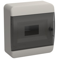 Корпус ЩРН-П-8 TEKFOR IP41 черн. прозр. дверь пластик. IEK TF5-KP12-N-08-41-K01-K03