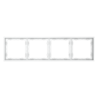 Рамка пластиковая VOLTUM S70 на 4 поста, (белый матовый)