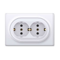 Розетка 2-м СП Florence 16А IP20 с заземл. винт. клеммы бел. 1E10401300 OneKeyElectro 2172767