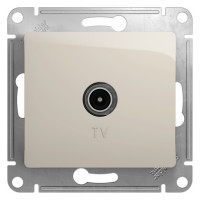 GLOSSA TV РОЗЕТКА проходная 4дБ, механизм, МОЛОЧНЫЙ GSL000992