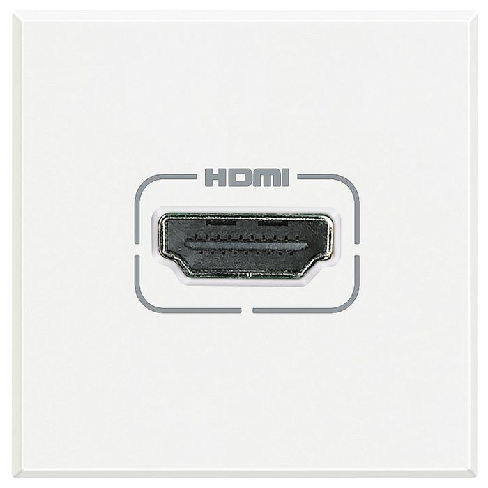 Розетка HDMI BTicino AXOLUTE, скрытый монтаж, белый, HD4284