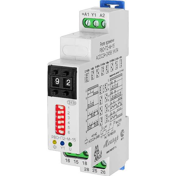 Реле времени РВО-П2-15 0.1с-9.9ч 24В/220В УХЛ4 (РВО-П2-15 24В =/220В ) Меандр 46