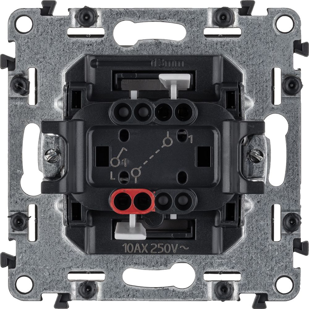 Механизм выключателя 1-кл. СП Valena Life 10А IP20 250В 10AX с лиц. панелью безвинт. зажимы алюм. Leg 752601