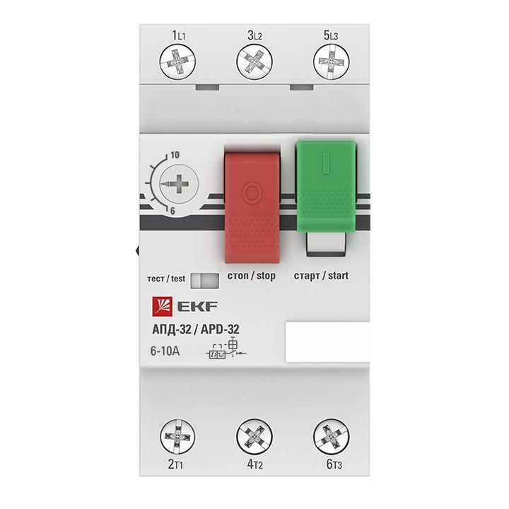 Выключатель автоматический для защиты двигателя АПД-32 6-10А EKF apd2-6-10