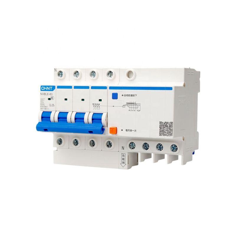 Выключатель автоматический дифференциального тока 4п B 20А 100мА тип AC 6кА NXBLE-63 (R) CHINT 982473