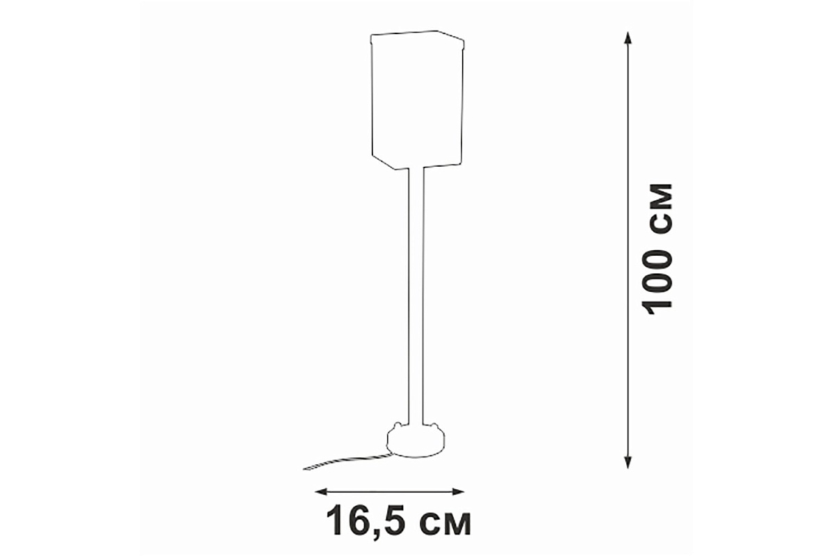 Светильник напольный с выключателем VITALUCE V8002-1/1P 17x98x17 см, E27